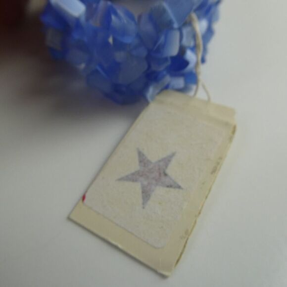 Wide Multi Strand Monalisa Style Blue Beaded Chunky Bracelet New With Tag NWT - Picture 5 of 5